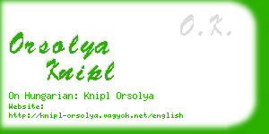 orsolya knipl business card